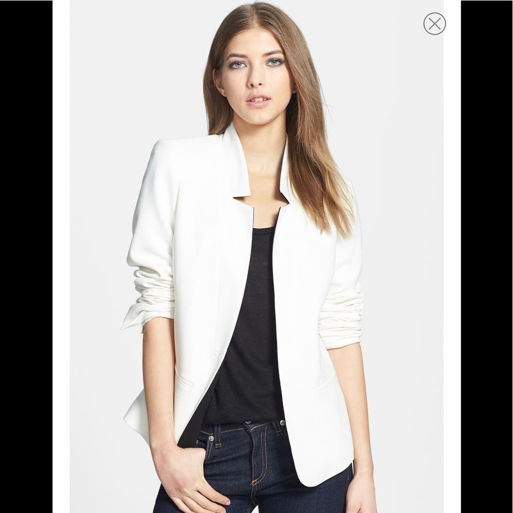 Trouvé Reverse Lapel Blazer - cream color size S
